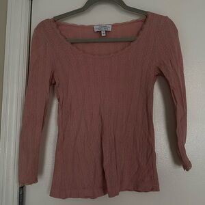 & Other Stories Pointelle Pink Top